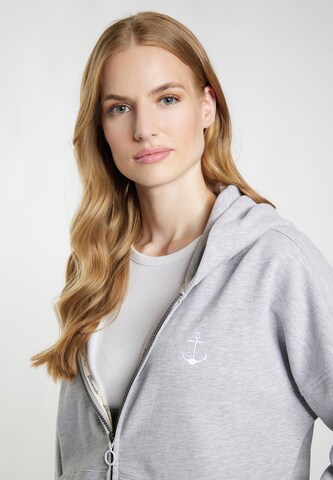 DreiMaster Maritim Sweatjacke in Grau