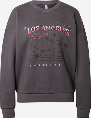 PULZ Jeans Sweatshirt in Grey: front