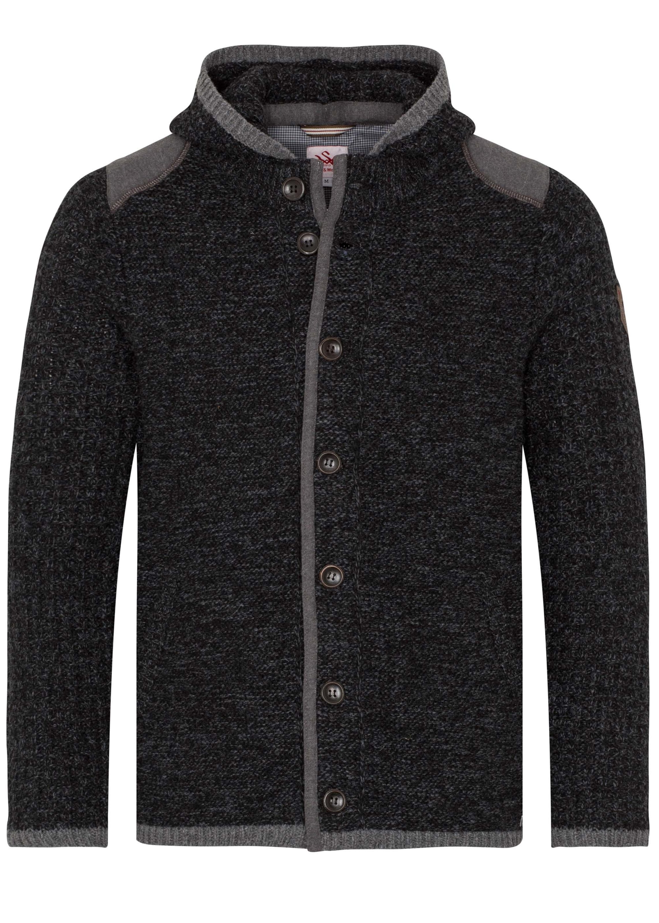 Vestes en maille 'Nabor' SPIETH & WENSKY en noir : devant