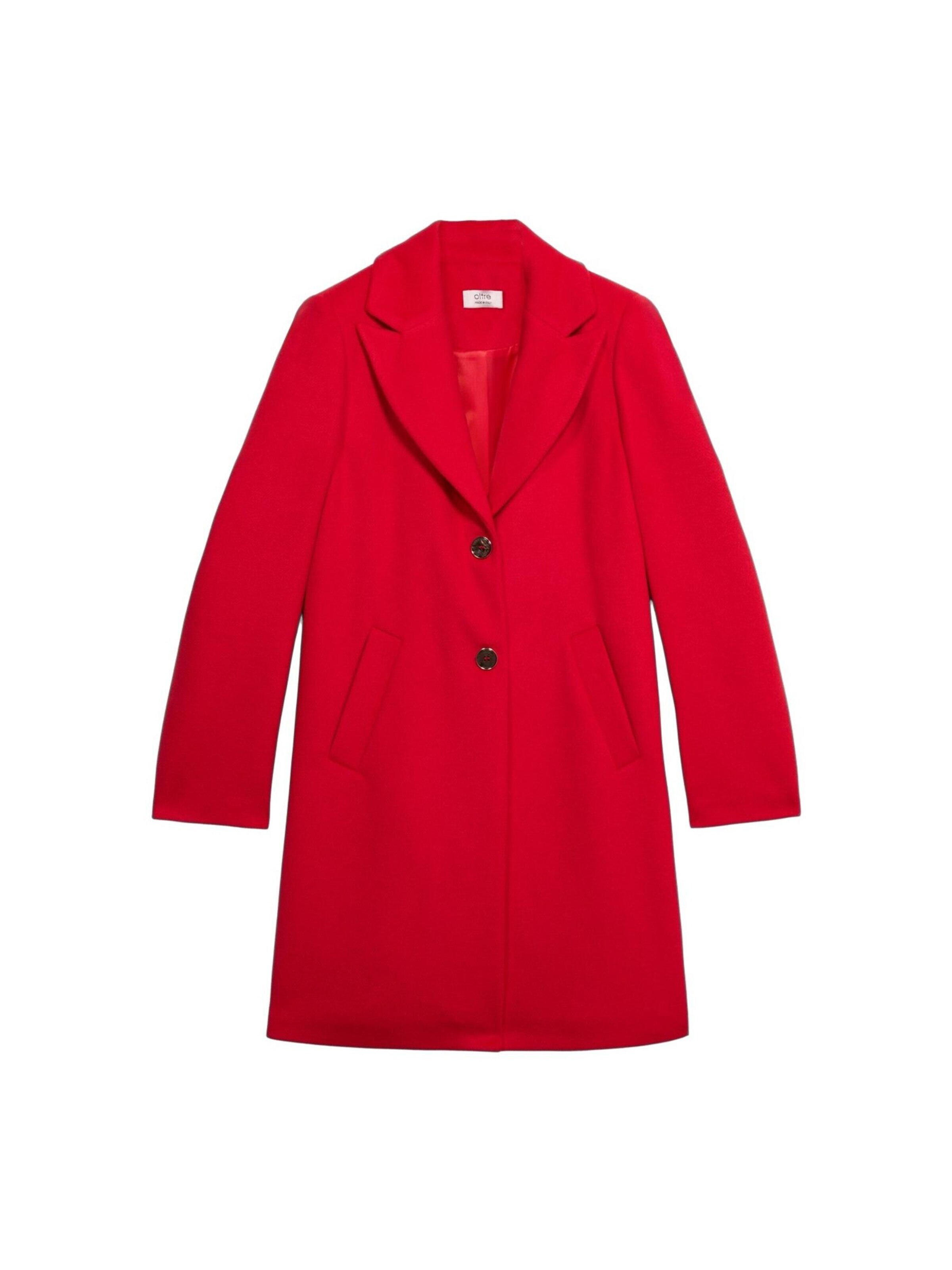 Cappotto invernale di oltre in rosso: frontale