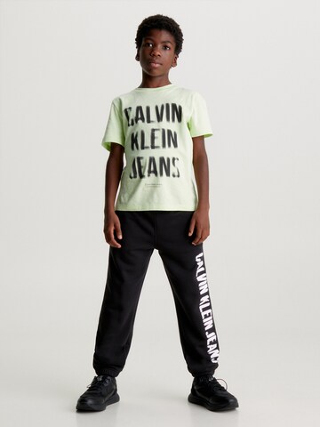 Calvin Klein Jeans Ohlapna forma Hlače | črna barva