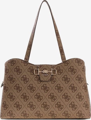 Borsa a spalla 'Guess Tote Bag Coal Logo' di GUESS in marrone: frontale