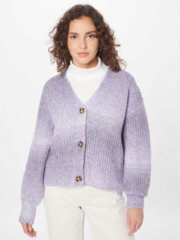 GAP Knit Cardigan in Purple: front