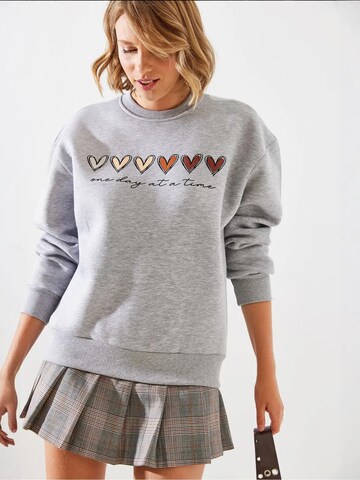 Felpa di Bianco Lucci in grigio: frontale