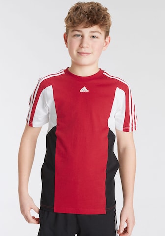 ADIDAS SPORTSWEAR Performance Shirt 'Colorblock 3-Stripes  Fit' in Red: front