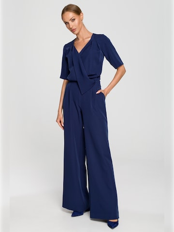 made of emotion - Jumpsuit en azul: frente
