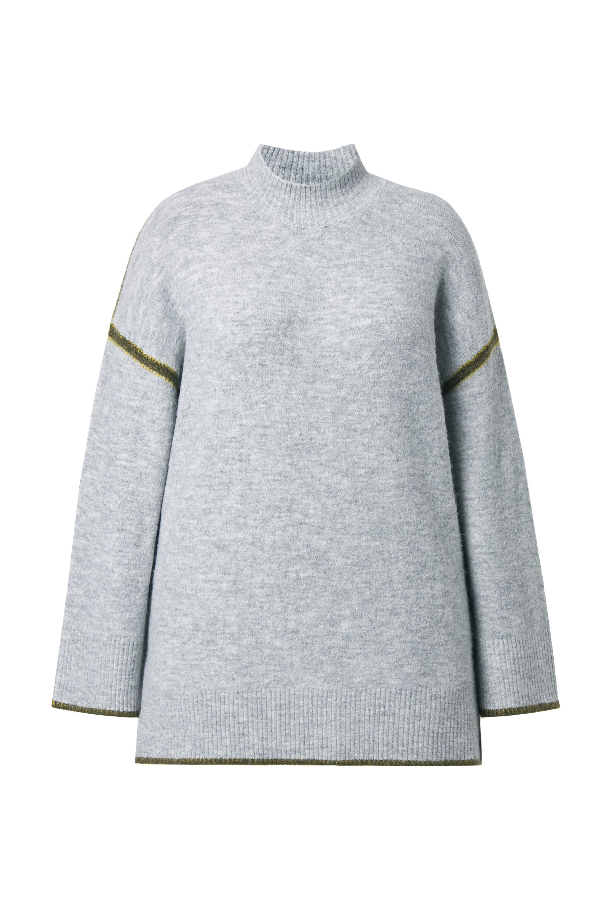 Pull-over Ulla Popken en gris : devant