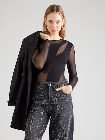 ABOUT YOU Shirt body 'Giulia' in Zwart: voorkant