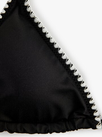 Koton Triangle Bikini Top in Black