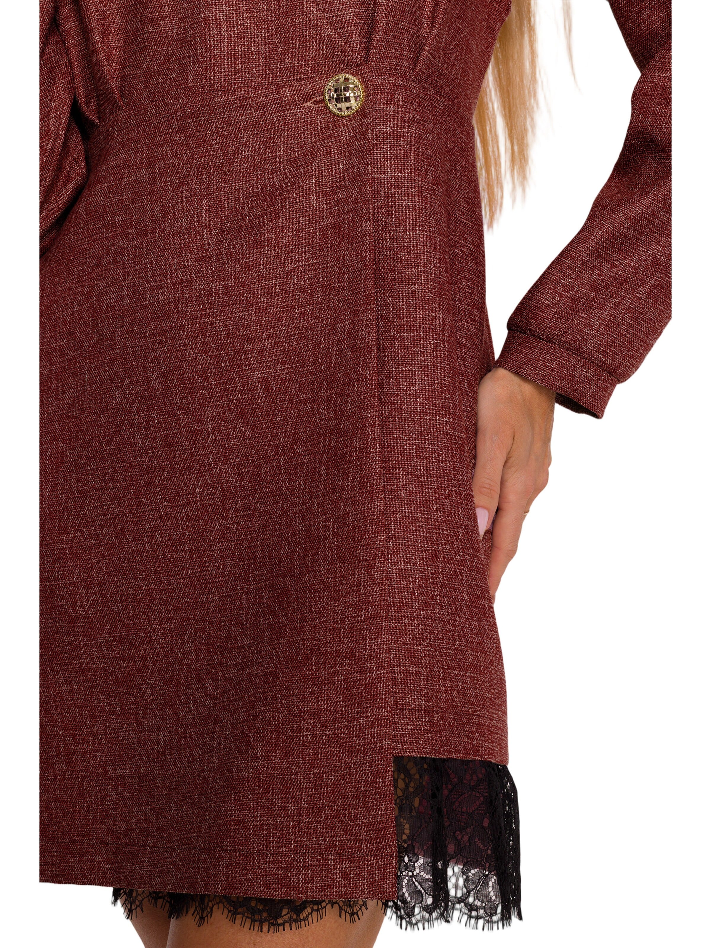 Rochie 'Sukienka tweedowa z koronką' de la made of emotion pe roșu