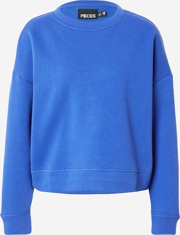 Sweat-shirt 'PCCHILLI' PIECES en bleu : devant
