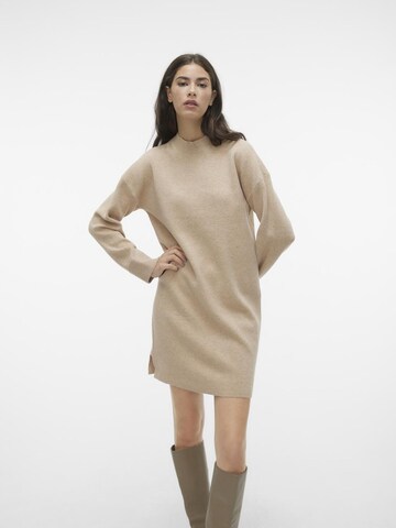 VERO MODA Knit dress 'Goldneedle' in Beige