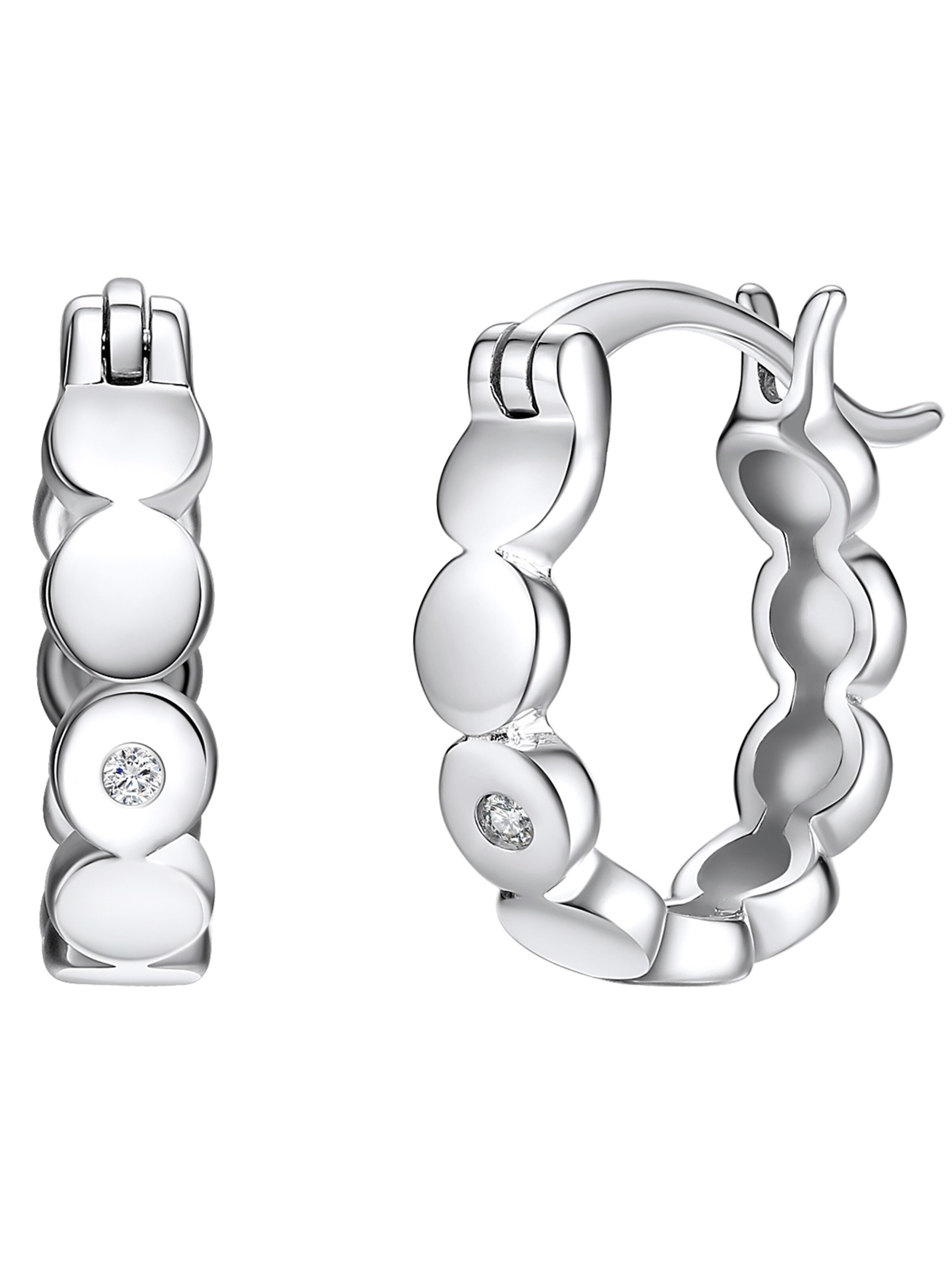 Lulu & Jane Ohrringe in Silber: Vorderseite