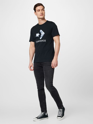 CONVERSE T-Shirt 'Crystals' in Schwarz