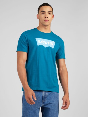 LEVI'S ® Regular T-shirt 'Graphic Crewneck Tee' i blå: framsida