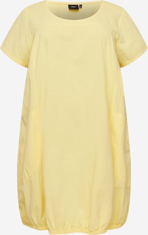 Zizzi Dress 'JEASY' in Yellow: front