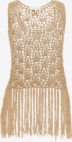 usha FESTIVAL - Top de punto en beige: frente