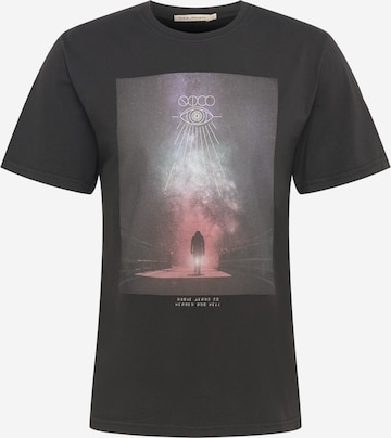 Nudie Jeans Co Shirt 'Roy Enter Infinity' in Zwart: voorkant