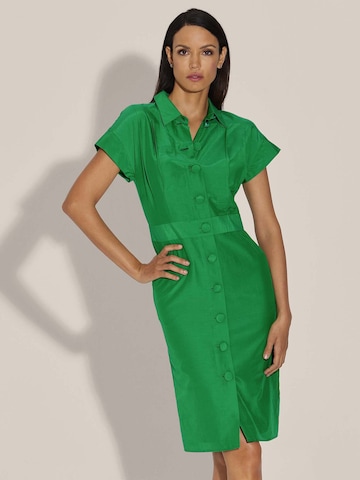 Robe-chemise MADELEINE en vert : devant