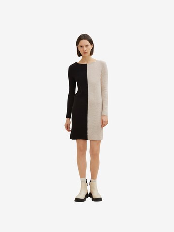 TOM TAILOR Knit dress in Beige: front