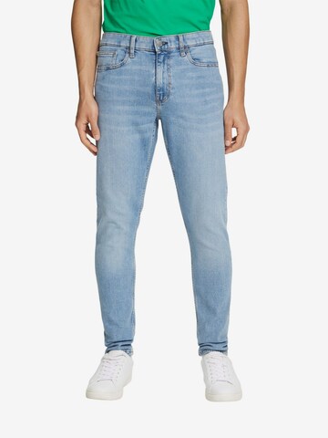 ESPRIT Slimfit Jeans in Blauw: voorkant