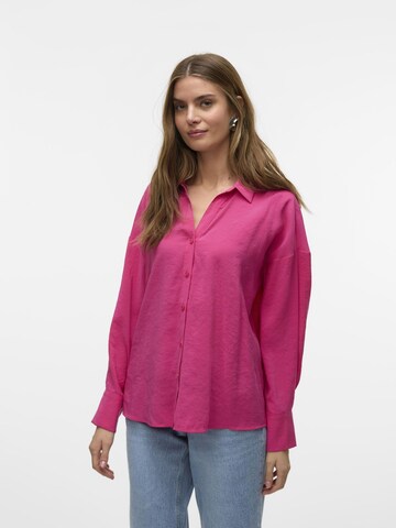 VERO MODA Bluse 'QUEENY' i pink