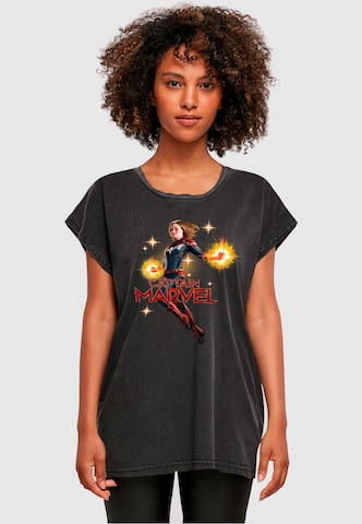 ABSOLUTE CULT Shirt 'Captain Marvel - Carol Danvers' in Zwart