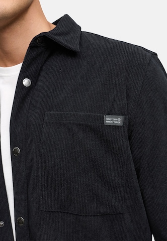 Coupe regular Chemise 'Nemoto' INDICODE JEANS en noir
