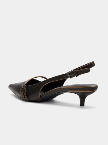 Pull&Bear Slingback pumps i brun