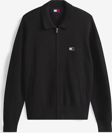 melns Tommy Jeans Adīta jaka: no priekšpuses