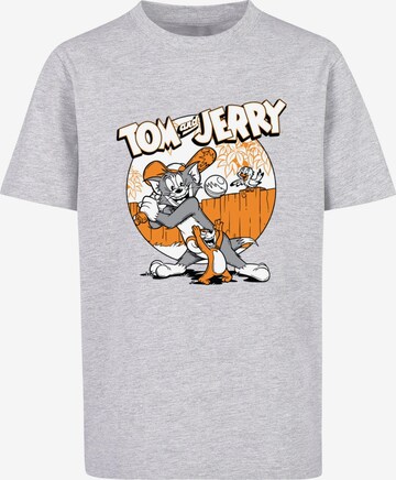 Maglietta 'Tom and Jerry - Baseball' di ABSOLUTE CULT in grigio: frontale