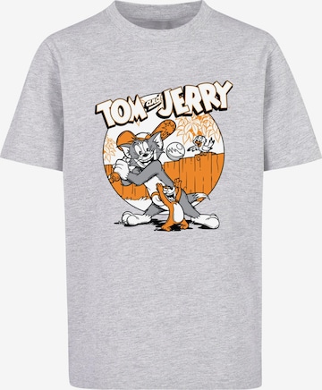 ABSOLUTE CULT Shirt 'Tom and Jerry - Baseball' in Grey: front