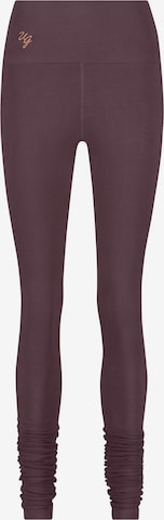 Urban Goddess Yoga & Activewear Slimfit Leggings 'Gaia Yoga & Pilates' in Lila: Vorderseite