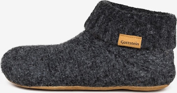 Gottstein Pantolette 'Knit Boot' in Grau: Vorderseite