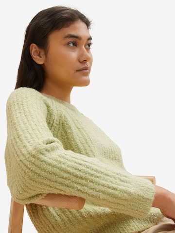 TOM TAILOR DENIM Sweater in Green