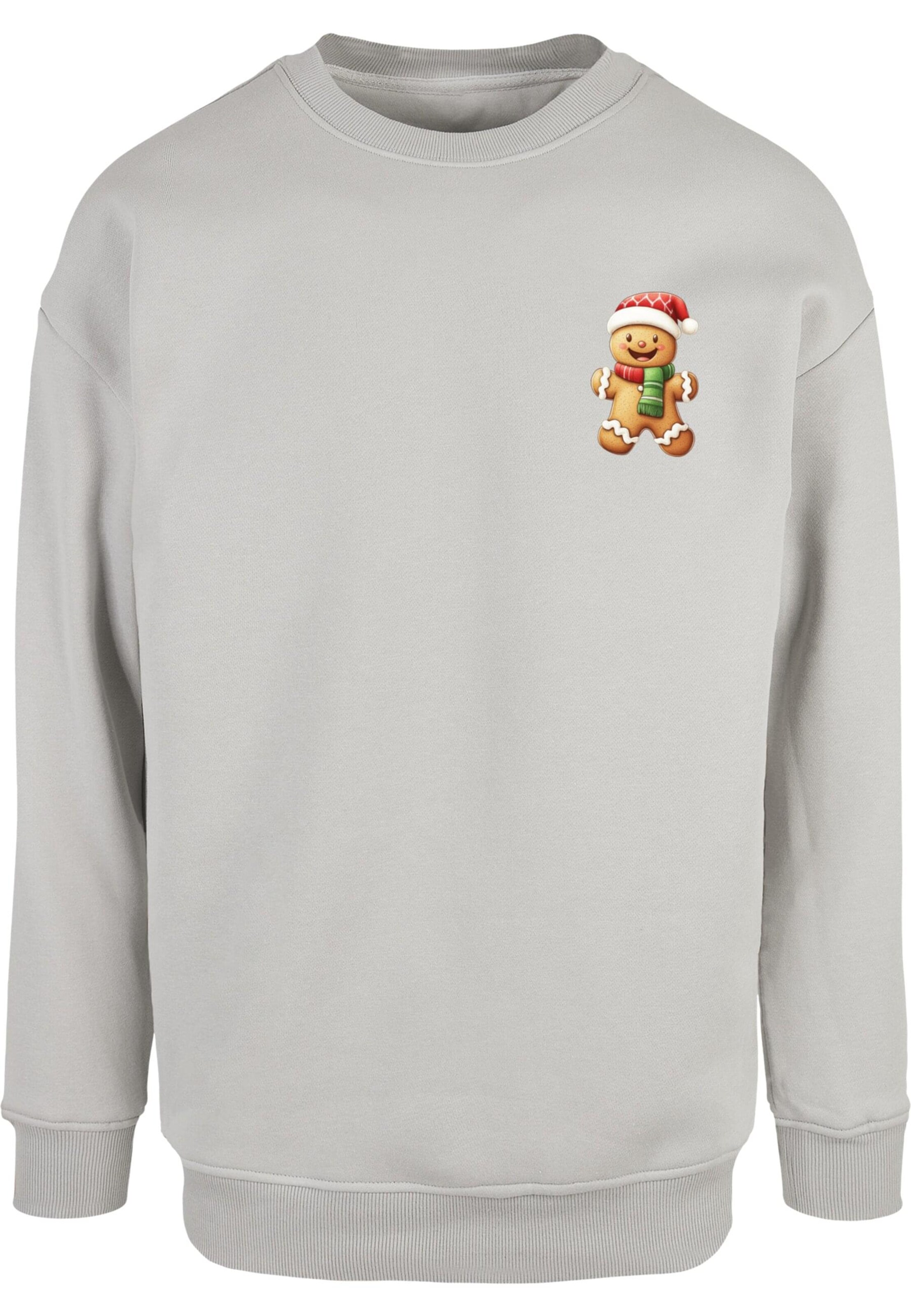 Merchcode Sweatshirt 'Christmas Ginger' in Grau: Vorderseite