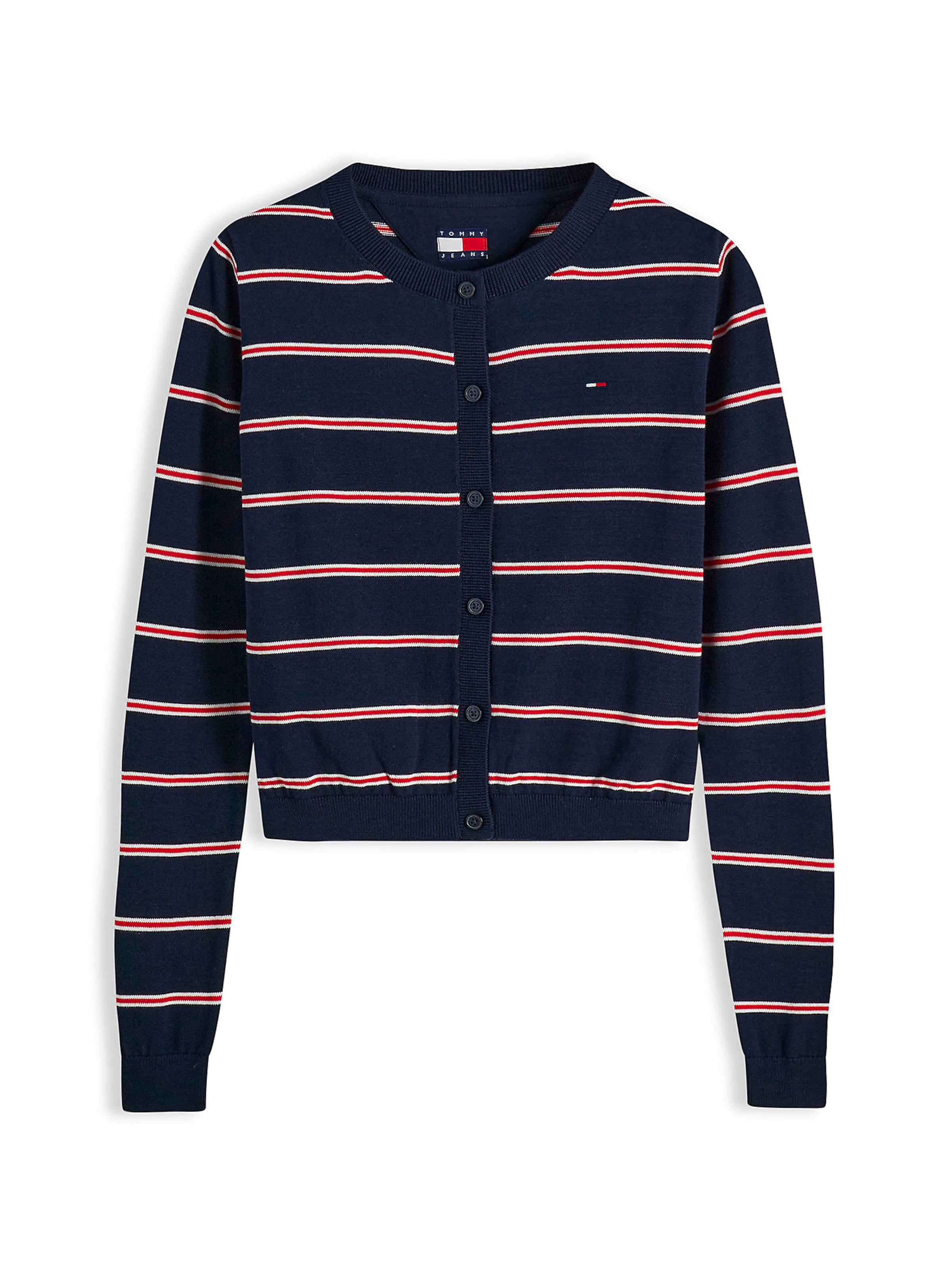 Tommy Jeans Strickjacke 'Essential' in Blau: Vorderseite