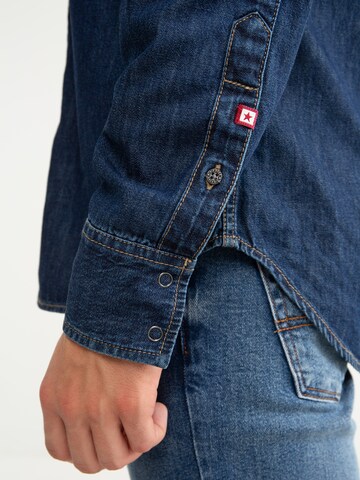 BIG STAR Regular fit Overhemd 'CHUCK' in Blauw