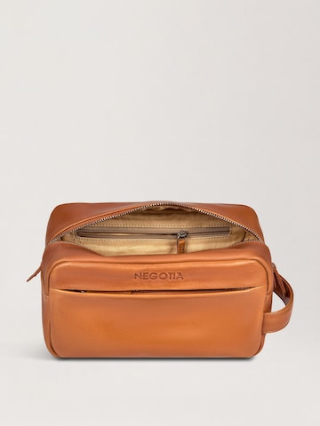 NEGOTIA Leather Toilettas 'Mori' in Bruin
