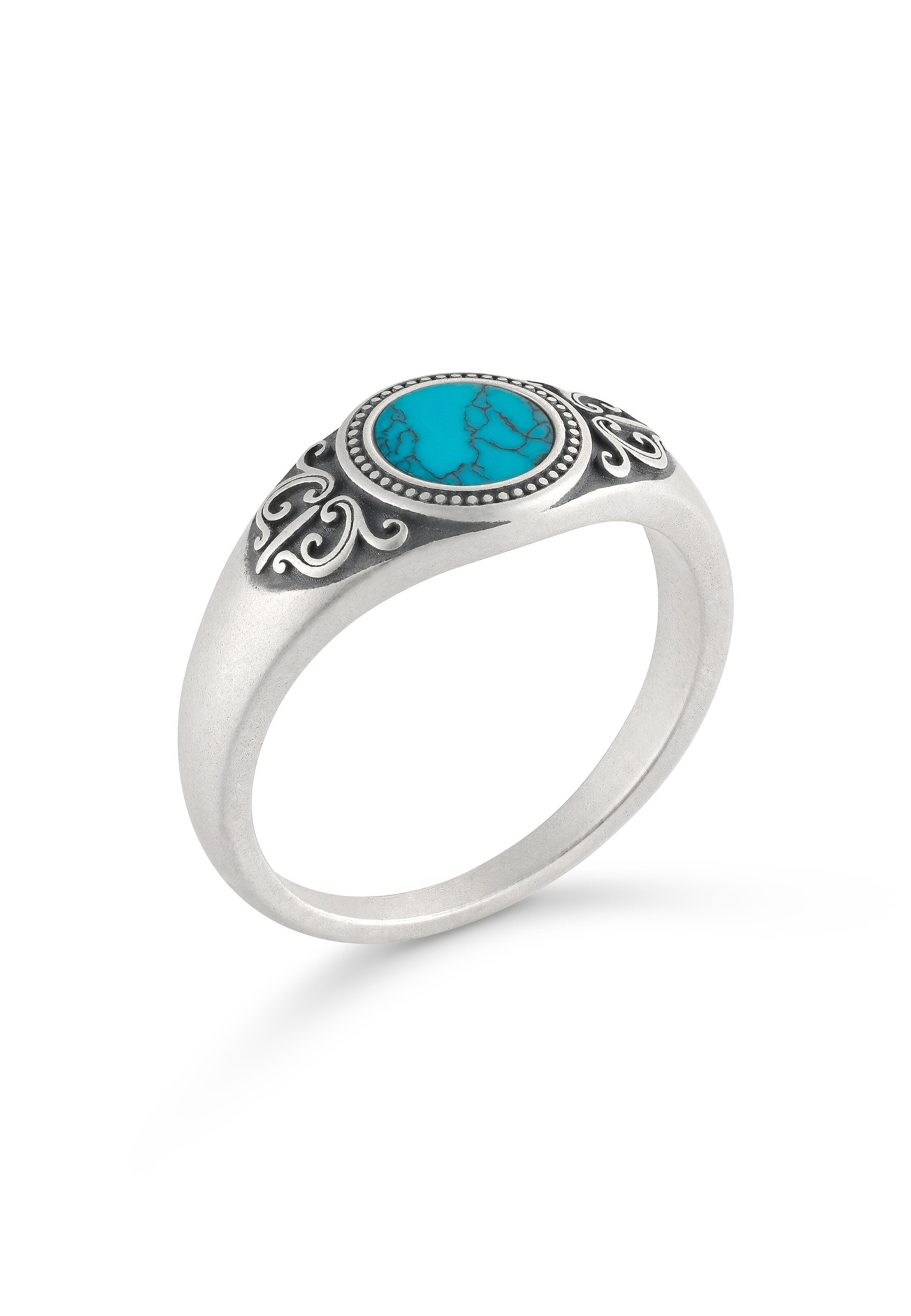 Commen Lines Ring 'Aquastone Signet' in Silber: Vorderseite