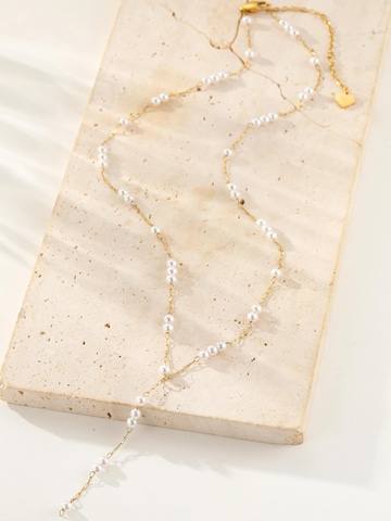 Chaîne 'Cluster Pearl Y Chain' Hey Happiness en or