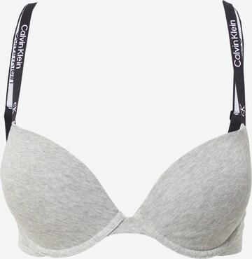 Push-up Sutien de la Calvin Klein Underwear pe gri: față