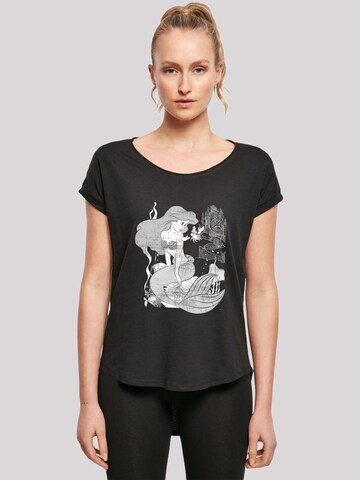 F4NT4STIC Shirt 'Disney Arielle die Meerjungfrau' in Schwarz: predná strana