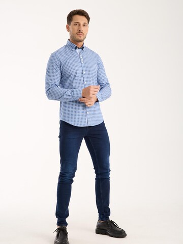 Slim fit Camicia business di 7Camicie in blu