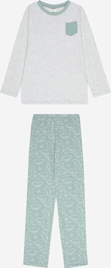 JACKY Schlafanzug in hellgrau / graumeliert / pastellgrün, Produktansicht