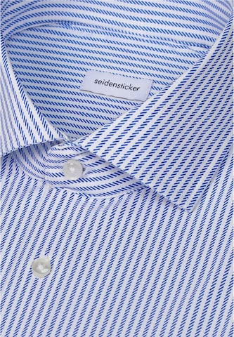 SEIDENSTICKER Slim fit Zakelijk overhemd in Blauw