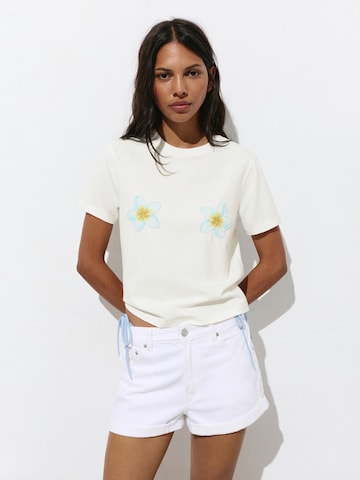 Pull&Bear Majica | bela barva: sprednja stran