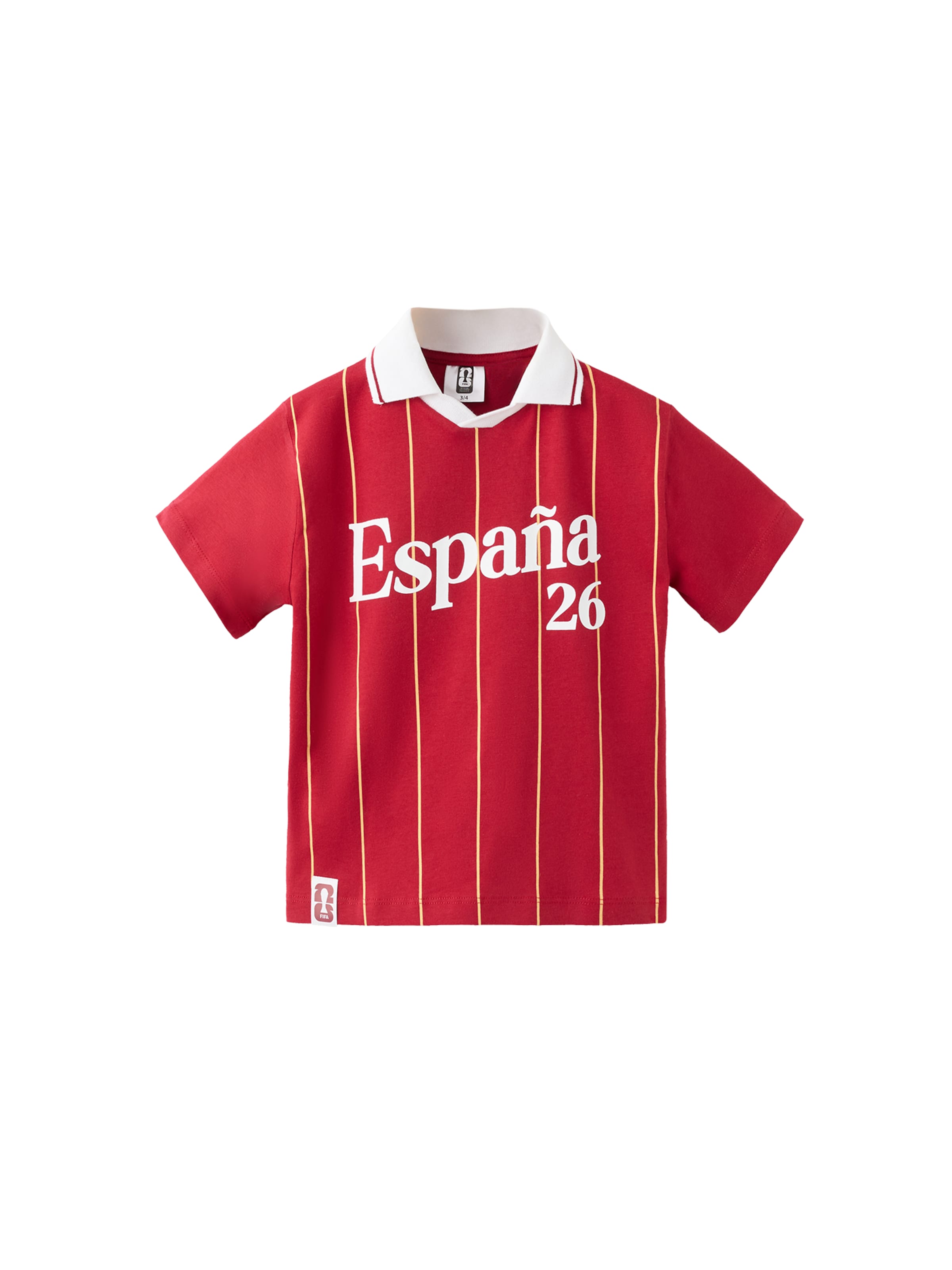 MANGO KIDS Shirt 'FIFAESB' in 86 in de kleur Geel / Karmijnrood / Wit, Productweergave