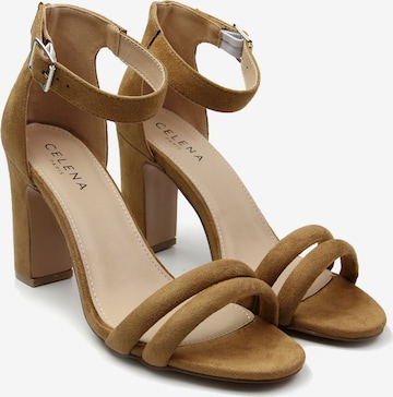 Celena Strap sandal 'Chelsie' in Brown