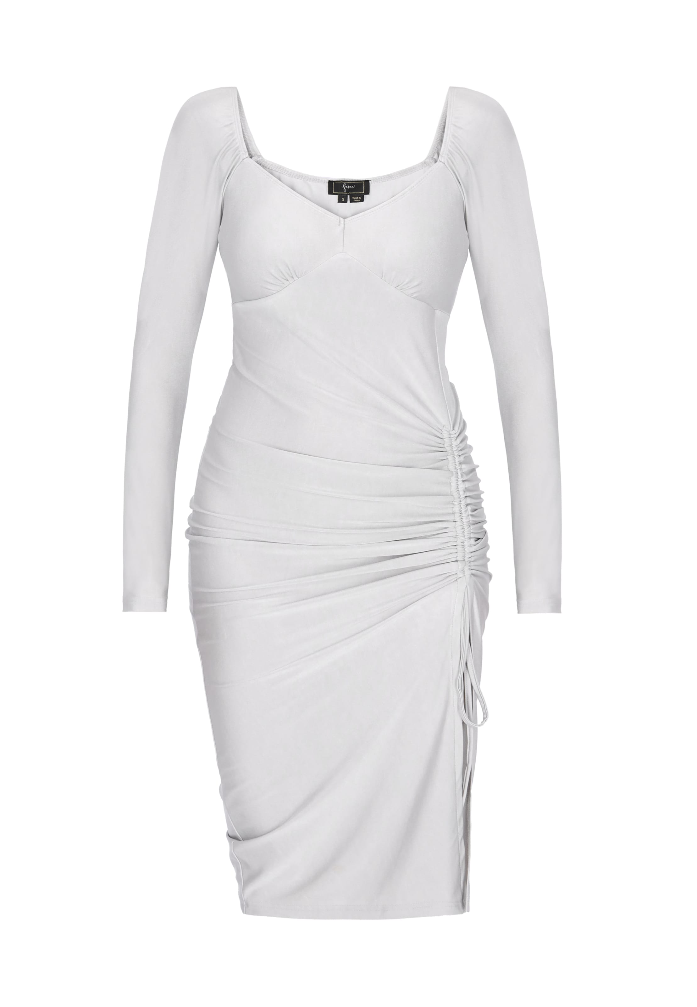 faina - Vestido 'Festive' em prata: frente